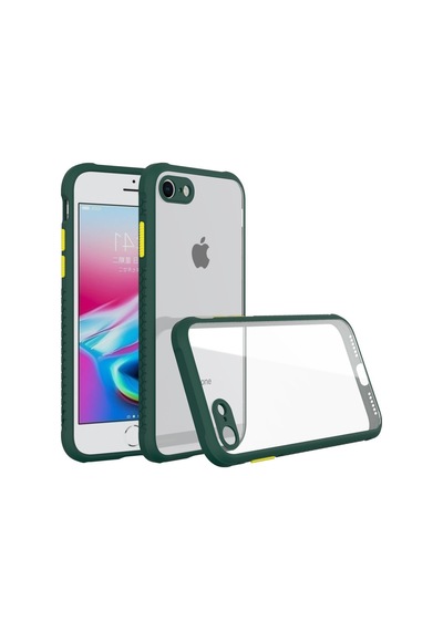 Nettech Apple Uyumlu iPhone 6 Plus Kamera Lens Korumalı Arka Koruma Kılıf - Yeşil Yeşil