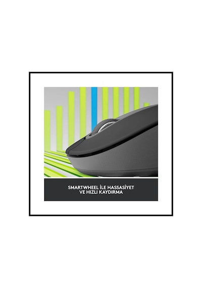Logıtech 910-006236, M650l Signature, Siyah, Sağ El, Usb Nano 2,4g Kablosuz,4000dpi, Optik, 5 Tuşlu, Diğer
