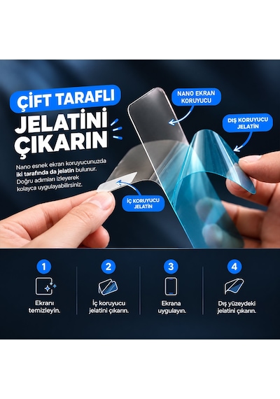 Caseonn Samsung Galaxy Uyumlu Tab S8 Plus Sm-x800/x806/x806b/x806u Esnek Ultra İnce Nano Cam Ekran Koruyucu Şeffaf