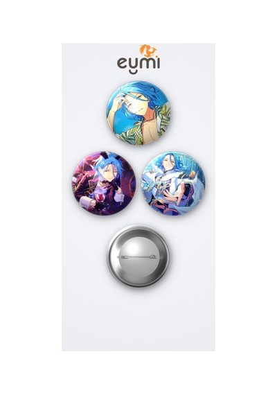 The Ensemble Stars Himeru 3'lü Metal Rozet Seti 58mm İğneli Buton Çanta Yaka Rozeti Çok Renkli