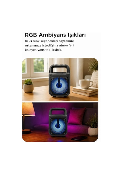 Torima GTS-1362 Bluetooth 5.0 RGB Işıklı Kablosuz Speaker