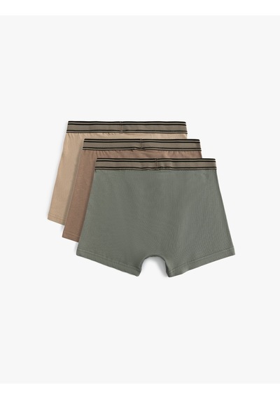 Koton 3'lü Boxer Seti Çok Renkli Pamuklu Yeşil 5wlm90023mk Yeşil