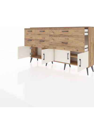 Arges Konsol Tek Raflı 6 Çekmeceli 4 Kapaklı 176x30x99 Çam-aytaşı/çam Aytası/atlas Çam - Atlas Çam Arges Konsol Tek Raflı 6 Çekmeceli 4 Kapaklı 176x30x99 Çam-aytaşı/çam Aytası/atlas Çam - Atlas Çam
