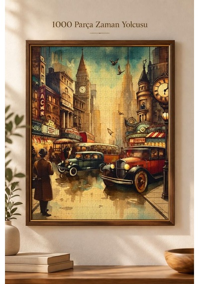 1000 Parça Zaman Yolcusu Puzzle 48 X 68 Cm Yüksek Baskı Kaliteli Eğlenceli Puzzle