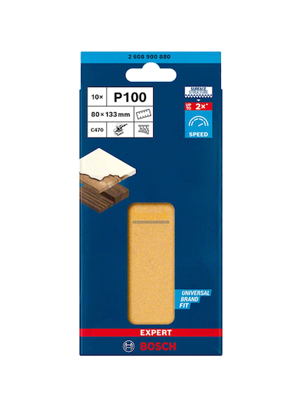 Bosch Expert C470 80 X 133 Mm 10'lu 100 Kum Zımpara Kağıdı 2608900880