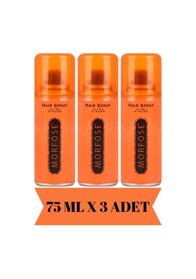 Morfose Seyahat Boy Ultra Strong Saç Spreyi 75 Ml X 3 Adet