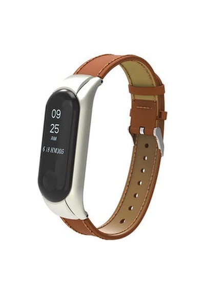 Xiaomi Mi Band 3 Krd-07 Deri Kordon - Kahverengi