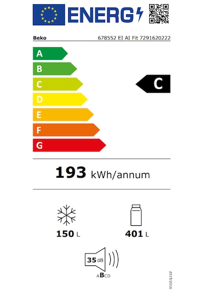 Beko 678552 EI AI Fit 551 L Yapay Zeka Teknolojili No Frost Buzdolabı