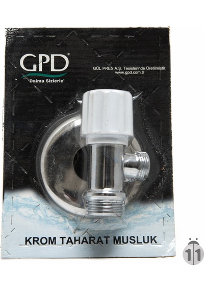 Gpd 3/8" Taharet Musluğu Krom Taharet Musluk Beyaz