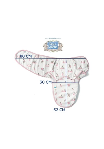 % 100 Pamuk Müslin Bebek Hazır Kundak Bébé Lapin Rose Kndk1019 Diğer