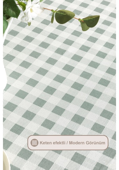 Elart Ekose Masa Örtüsü Digital Baskılı 160x220 Cm Yeşil Yeşil