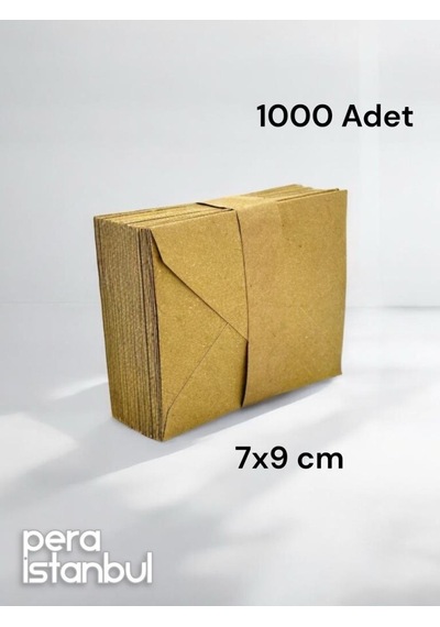 1000 Adet Kraft Renkli Küçük Zarf 7x9