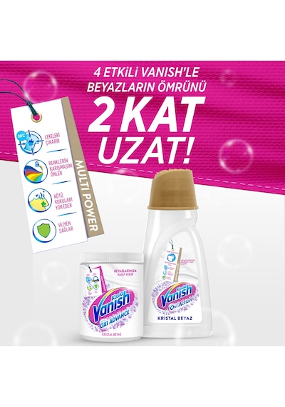 Vanish Kosla Multipower Oxi Advance Beyazlar İçin Leke Çıkartıcı & Deterjan Toz 800 G
