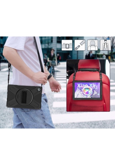 Lenovo Uyumlu Tab M10 Plus Tb-125f - Tb-128f 3. Jenerasyon Defender Zırhlı Tam Koruma Silikon