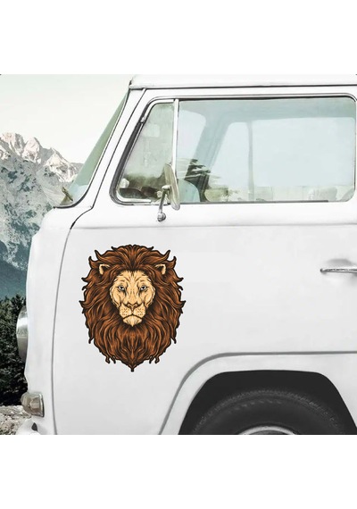 Aslan Galatasaray Cim Bom Bom Sticker - Araba Oto Motosiklet Karavan Cam Sticker - 00286 10X8 Cm