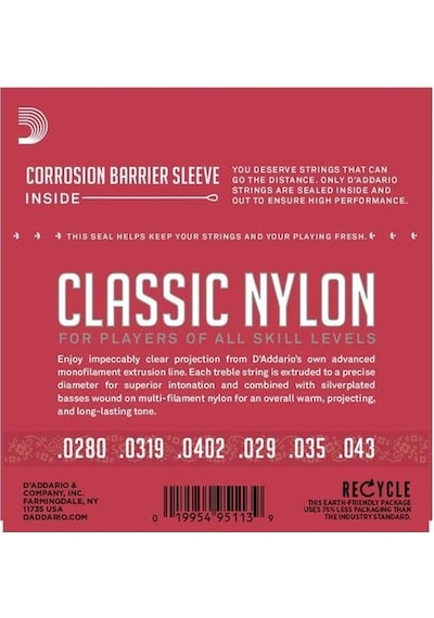 D'addario Ej27n Classics Serisi Klasik Gitar Tel Seti 4/4 Ölçek