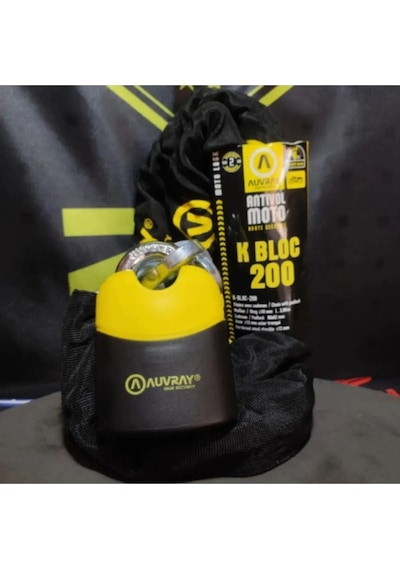 Motosiklet K-bloc 200 Cm Zincir Kilit Kesilmeye Dayanıklı Motor Kilidi 2 Metre