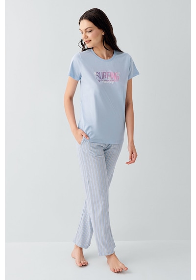Arnetta Kadın Mavi Pijama Takım Ar3598-s-v1 Mavi