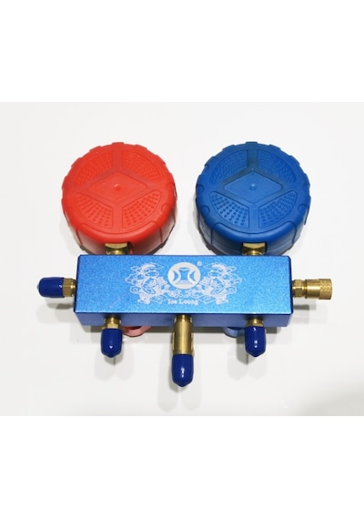 Ikili Manifold Gaz Saati Seti R32 R410 + 3 Adet Hortum Takımı - 546630355
