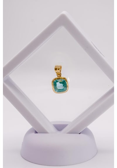 Mavi Topaz Taşlı 14 Ayar Altın Kolye Ucu Modern Detaylarıyla Işıltılı Ve Göz Alıcı-7664