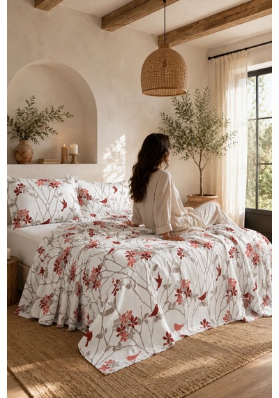 La Notte Pure Romance Çift Kişilik 4 Parça Pike Takımı 210x230 + 160x200 + 2/50x70 Cm Çok Renkli