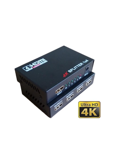 4 Port 4K Ultra Hd 1 Giriş 4 Çıkış Hdmi Görüntü Çoğaltıcı Pq-Spl4