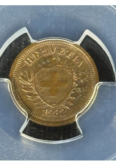 Pcgs Ms62bn 1932 B İsviçre 1rap Sertifikalı Nfc Çipli Özel Koleksiyon Parası