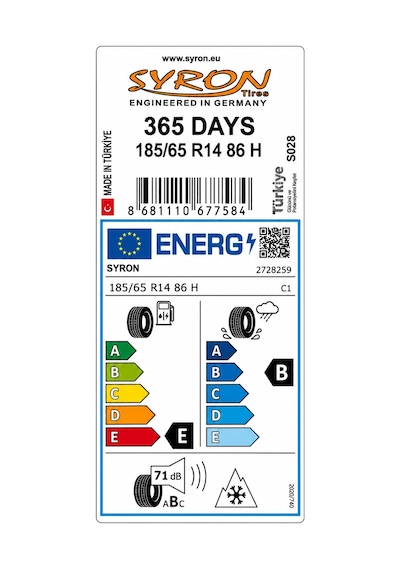 Syron 365 185/65 R14 86H S028 Kış Lastiği  2026