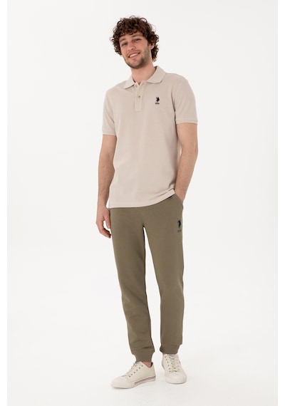 U.S. Polo Assn. Erkek Slim Fit Lastikli Paça Vizon Eşofman Altı 50298047-VR052 U.S. Polo Assn. Erkek Slim Fit Lastikli Paça Vizon Eşofman Altı 50298047-VR052