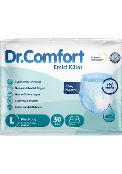 Dr.comfort Hasta Bezi Yetişkin Emici Külot L-büyük 4pk 30 L