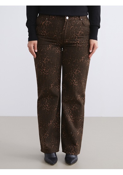 Lcw Modest Kahverengi Straight Fit Kadın Jean Pantolon