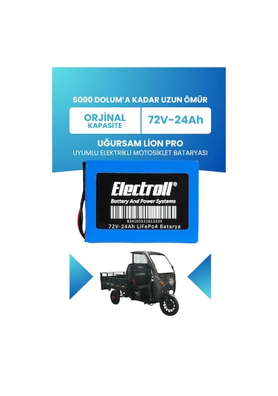Uğursam Lion Pro Batarya Standart Kapasite Lifepo4 72v 24ah Elektrikli Motosiklet Bataryası