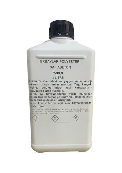 Erbaylar Polyester Saf Aseton 1 L