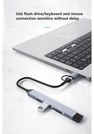 Type-c/usb Multi Girişli Kart Okuyucu Çevirici Sd/tf - 1xusb 3.0