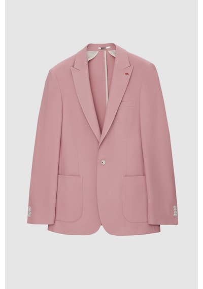 Twn Slim Fit Gül Kurusu Armürlü Uçan Blazer Kumaş Ceket 4ef04zb024092 Gül Kurusu