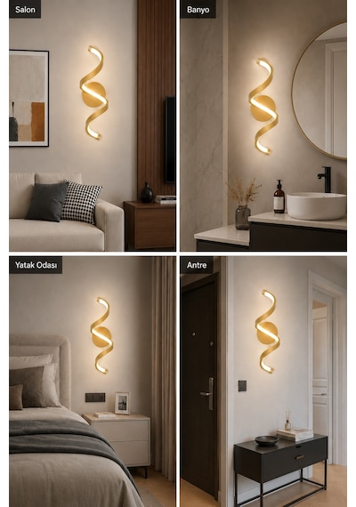 AvizeGO Sora Modern Led Duvar Apliği Günışığı Eskitme