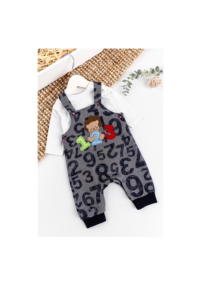 Babymod Figür İşlemeli Erkek Bebek Tulum Salopet Takım 001