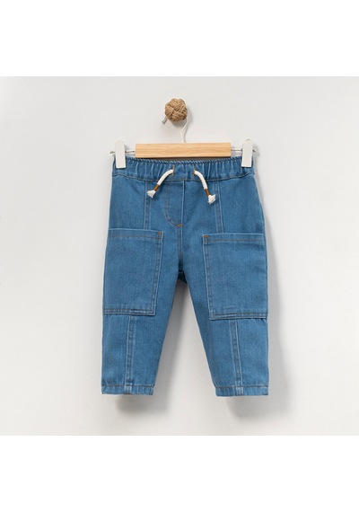 Erkek Çocuk 1-4 Yaş Kot Pantolon Açık Mavi