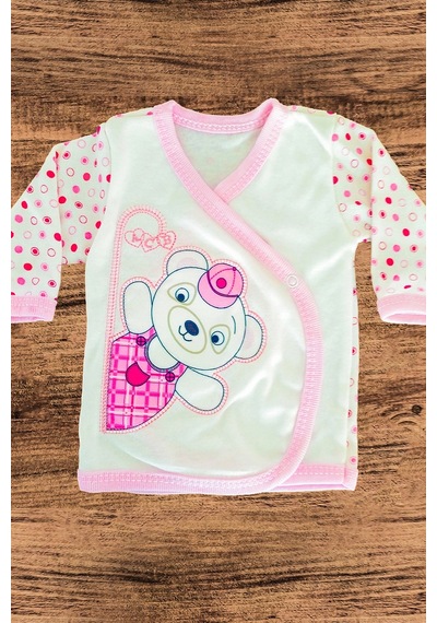 Cucul 5 Parça Hastane Çıkışı Kız Bebek Giyim Pembe Panda Pembe