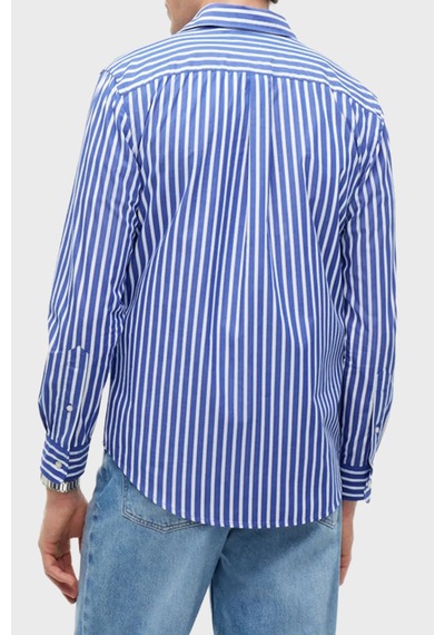Tommy Hilfiger Çizgili Pamuklu Regular Fit Uzun Kollu Gömlek Erkek Gömlek Mw0mw43315 0a5 Mavi-beyaz Tommy Hilfiger Çizgili Pamuklu Regular Fit Uzun Kollu Gömlek Erkek Gömlek Mw0mw43315 0a5 Mavi-beyaz