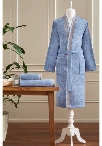 Maskulen Colorado Açık Mavi Kimono Bornoz L