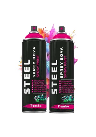 Pembe Sprey Boya 200 Ml 2 Adet Hızlı Kuruyan Profesyonel Ahşap Plastik Demir Metal Cam Porselen Duvar Renkli Pembe Pembe Sprey Boya 200 Ml 2 Adet Hızlı Kuruyan Profesyonel Ahşap Plastik Demir Metal Cam Porselen Duvar Renkli Pembe