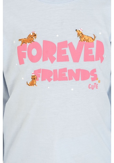 Rolypoly Kız Çocuk Forever Friends Mavi Uzun Kol Pijama Takım Rp3907-c-v2 Rp3907-c-v2