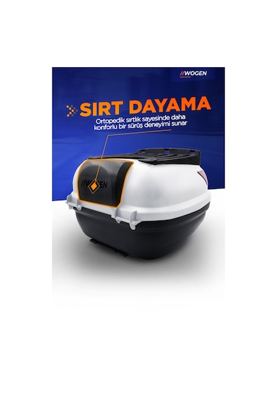 Wogen Wg52 Premium Arka Çanta 52 Litre Beyaz + Karbon Dizlik He Siyah