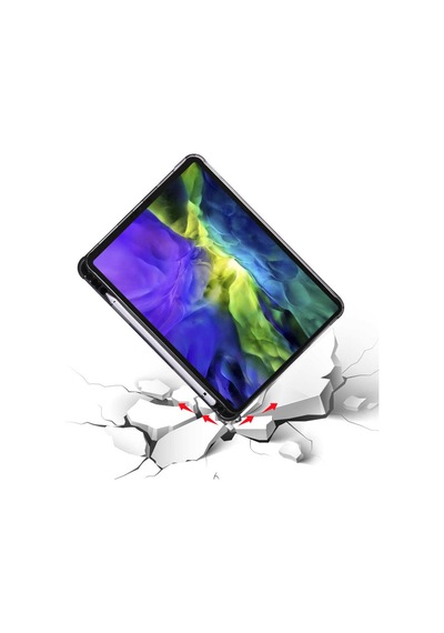 Apple Uyumlu iPad Pro 12.9 2022 M2 Kılıf Zore Tri Folding Kalem Bölmeli Standlı Kılıf Kapaklı Kılıf