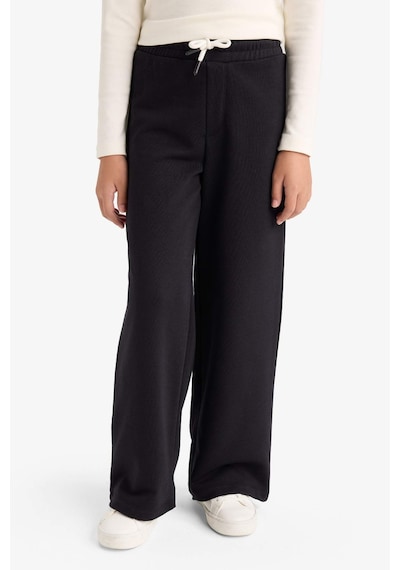 Defacto Kız Çocuk Wide Leg Beli Lastikli Geniş Paça Eşofman Altı D0743A824AU Siyah Defacto Kız Çocuk Wide Leg Beli Lastikli Geniş Paça Eşofman Altı D0743A824AU Siyah