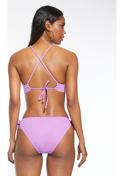 Koton Bikini Üstü Bralet Çapraz Askılı Kaplı Mor 3sak10130bm 3SAK10130BM357