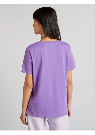 Superlife Kadın V Yaka Tshirt Spr24tsk45 Lila