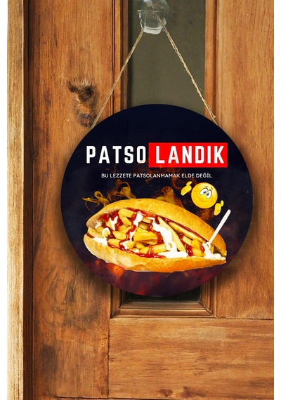 Patso Salonu İçin Duvar, Kapı, Çift Taraflı Askılı Pano Karşılama Tabelası, Patso Dükkan Süs Dekor