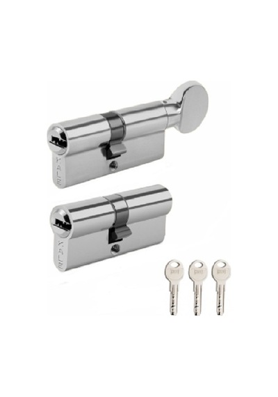 İkiz Barel Bilyalı Set - 68 Mm Gri Renkli Mandallı Anahtar